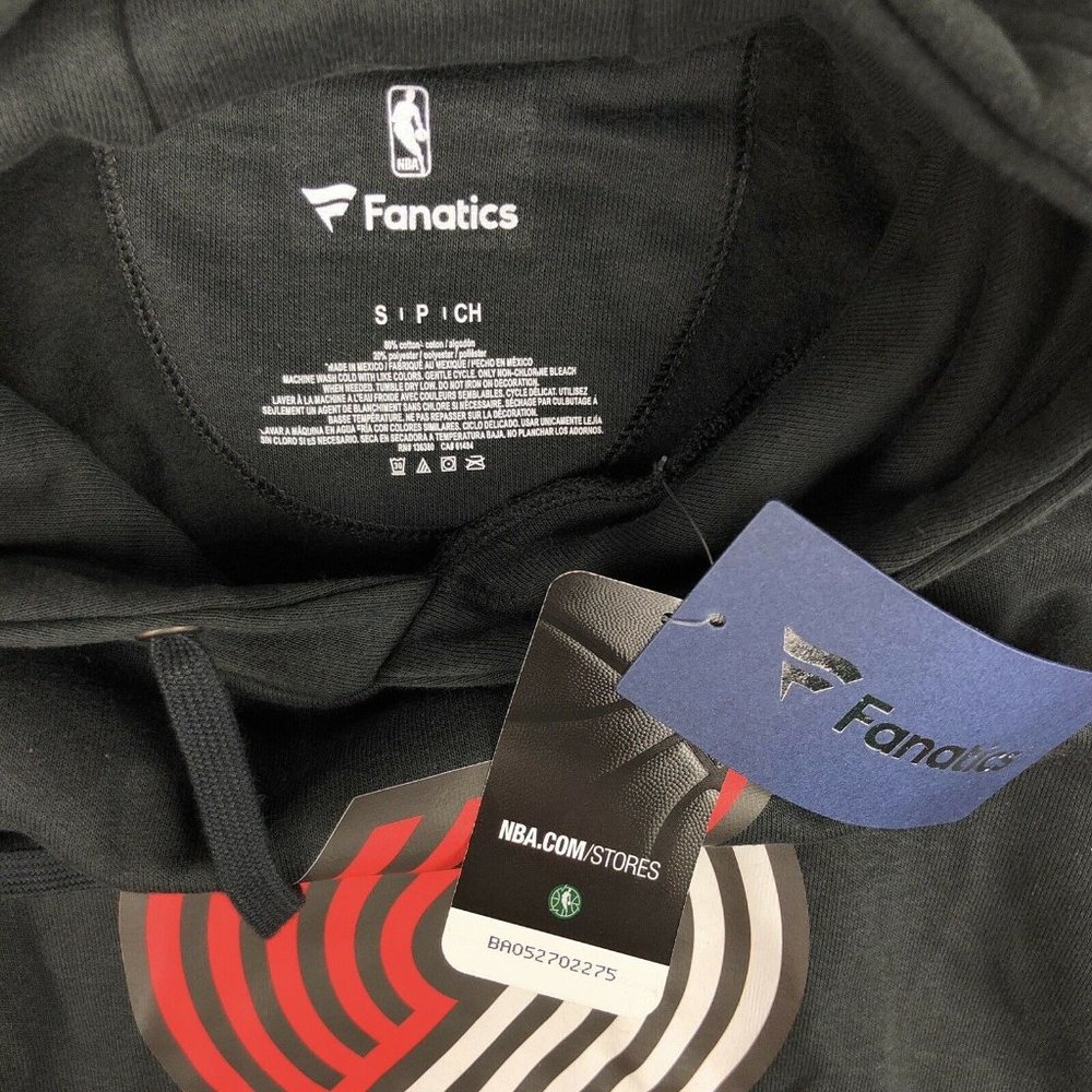 Portland Trail Blazers NBA Fanatics Black Hoodie - Picture 5 of 9